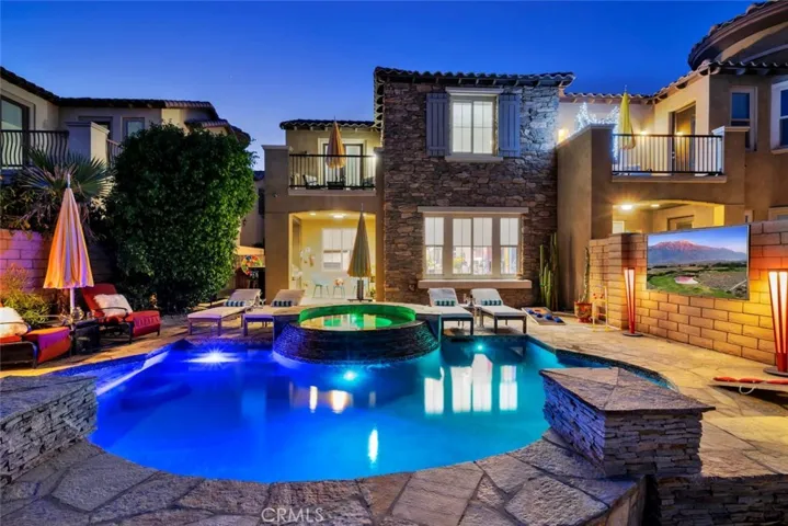 night time jacuzzi view