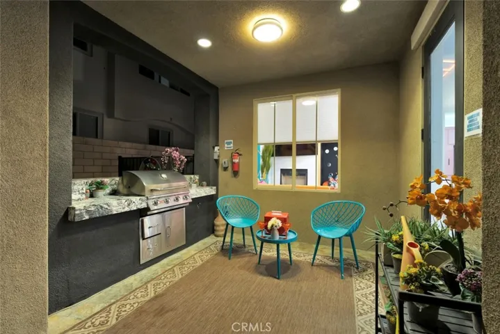 outdoor barbecue area