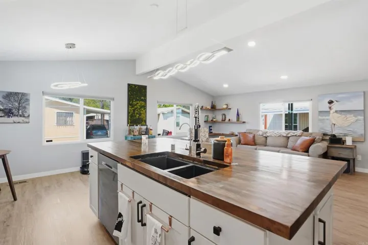 Kitchen with open floorplan