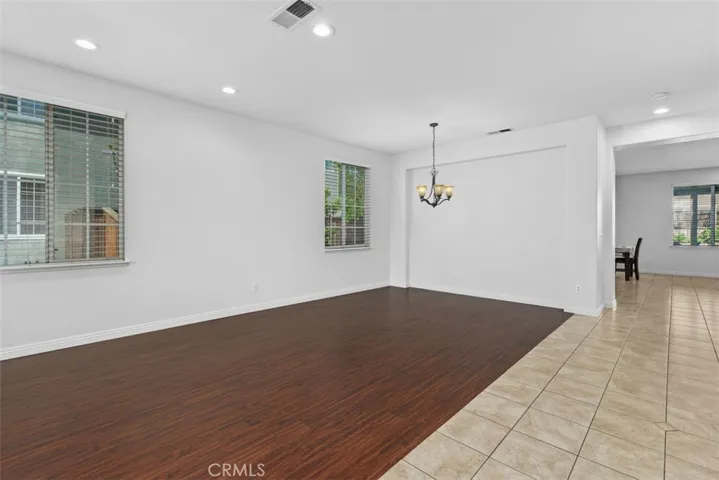 living room/dining room at entry.