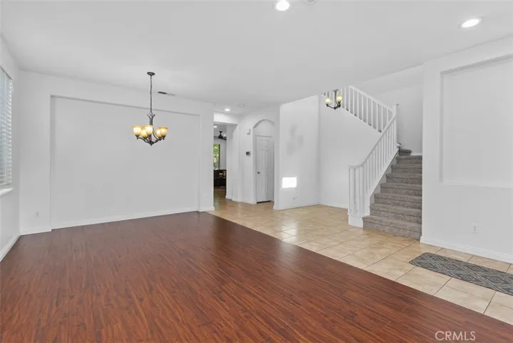 living room/dining room at entry.