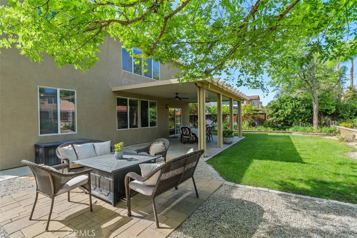 Peaceful and inviting backyard.