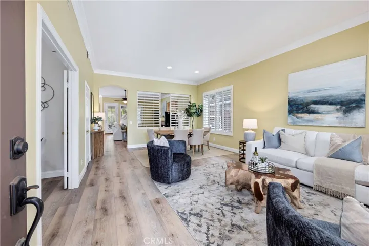 Open concept formal living and dining