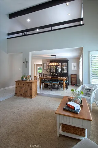 Dining room adjacent to the living room