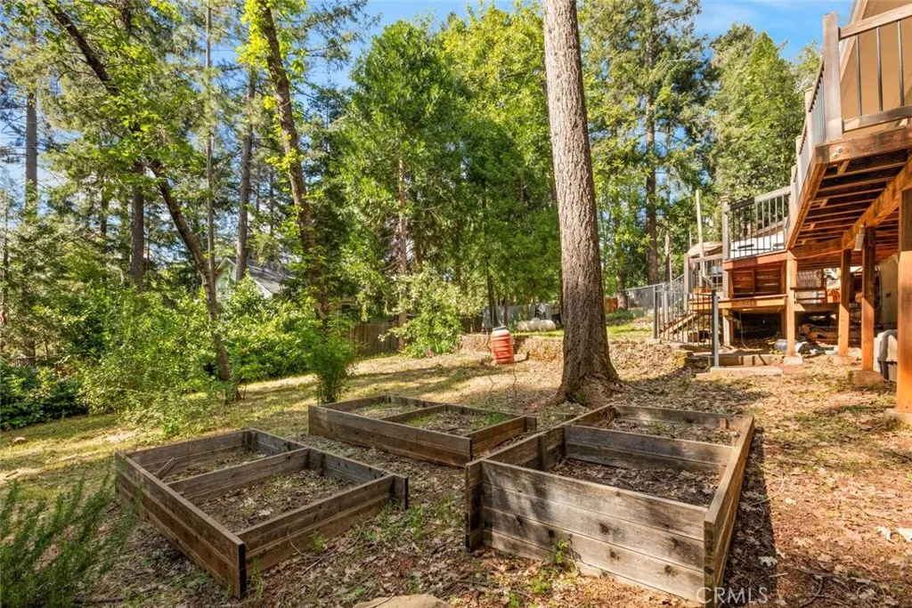 Raised garden beds.