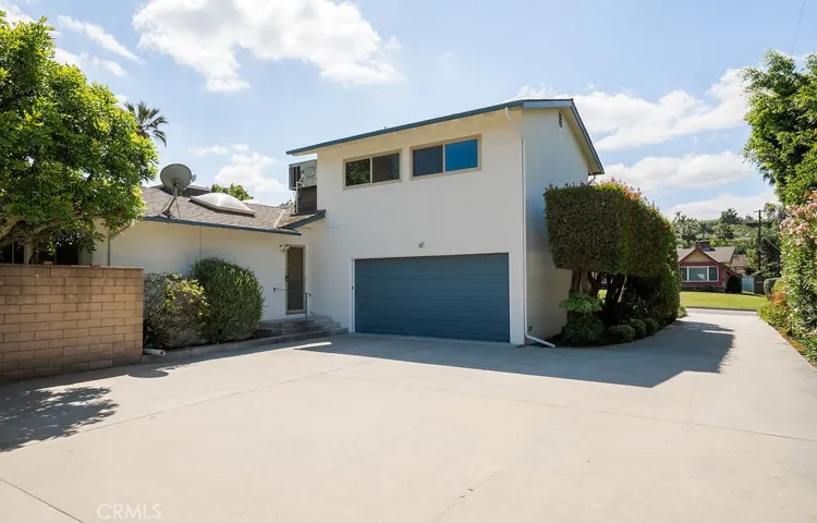 Back facing garage