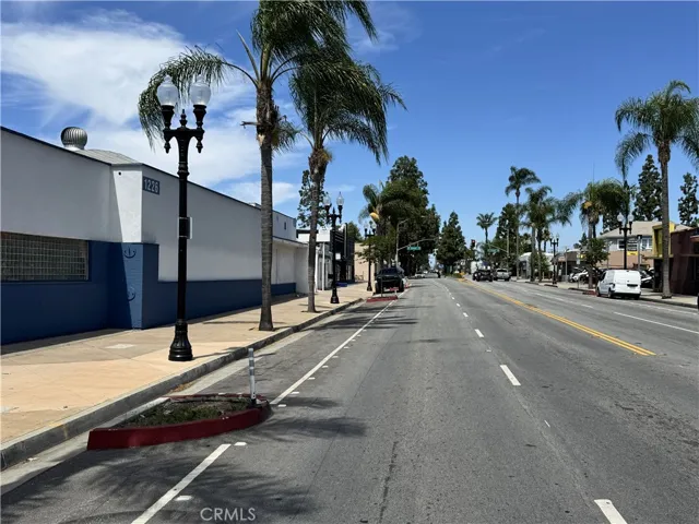 Facing north on Main Street