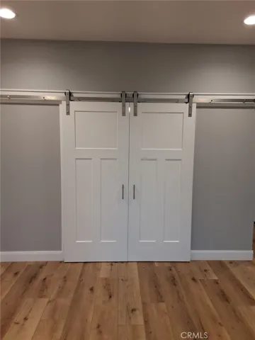 modern barn doors to bonus room