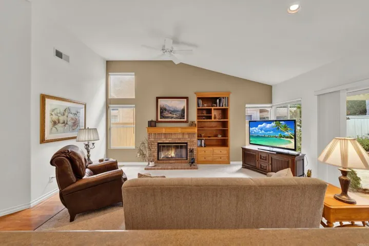 Virtually added fire to fireplace