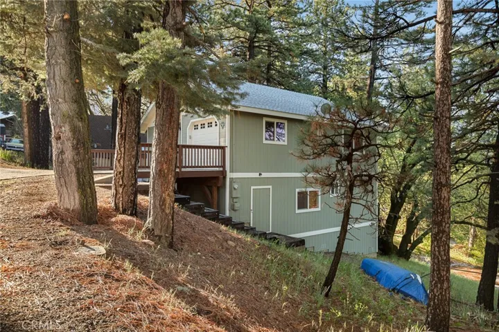 Trees surrounding the home.