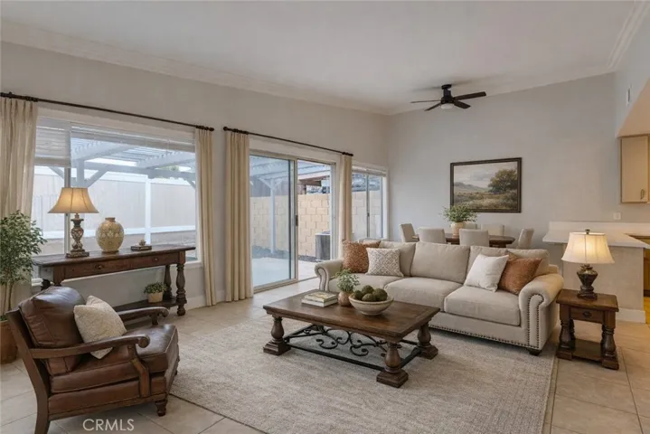 Virtually staged Living Room