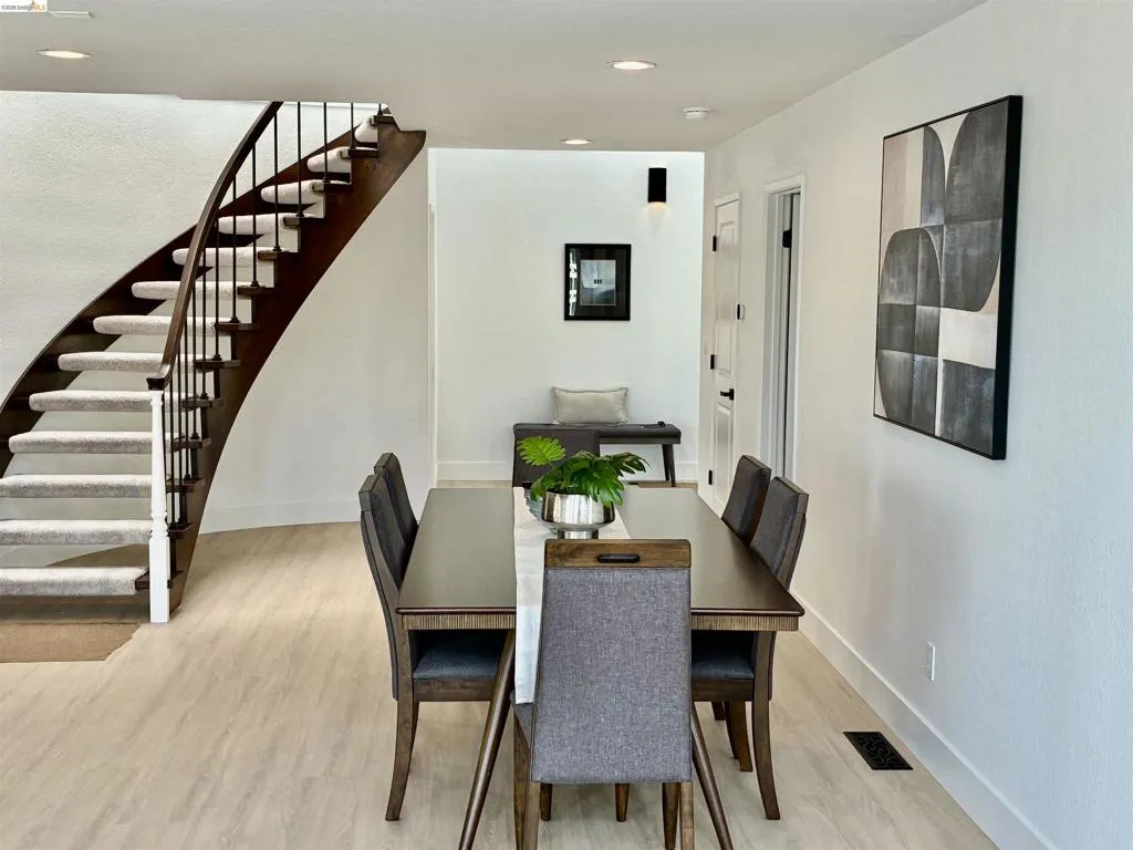 Dining room and beautiful custom staircase