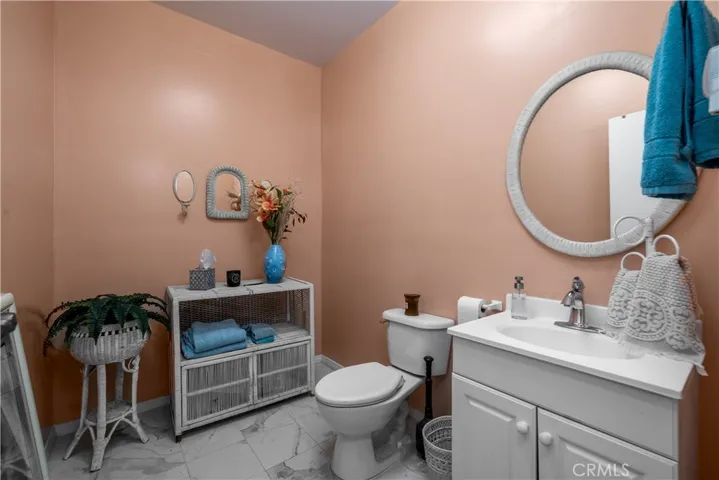 1/2 bath for lower level bonus room. There is room to add shower and/or bathtub. This 1/2 bath is not included in assessor total bathrooms.