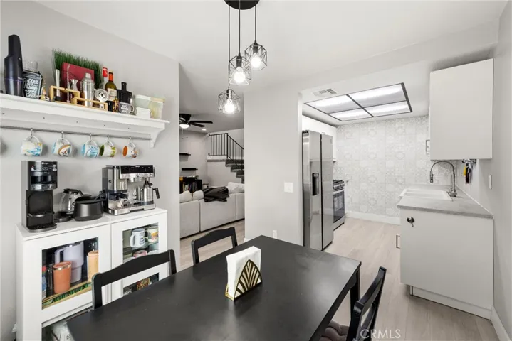 Dining to kitchen/living