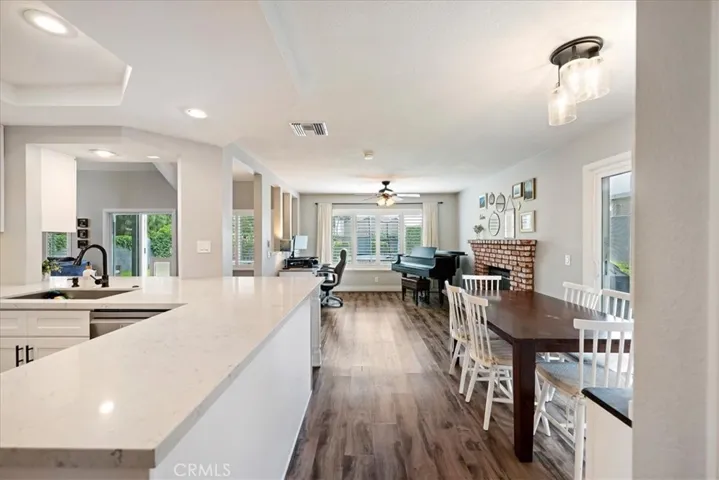 Kitchen with Dining Area and Family Room