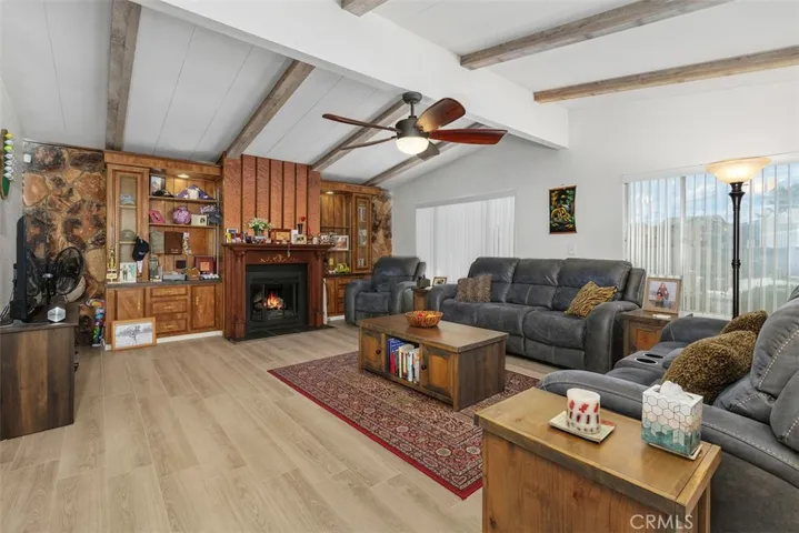 Family room looking toward west-facing windows