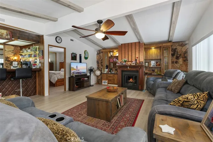 Family room looking back to kitchen