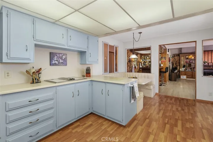 Kitchen looking back to family room