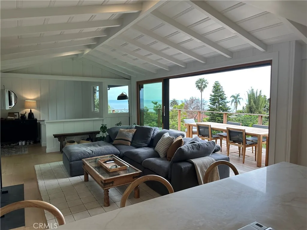 Living room and deck