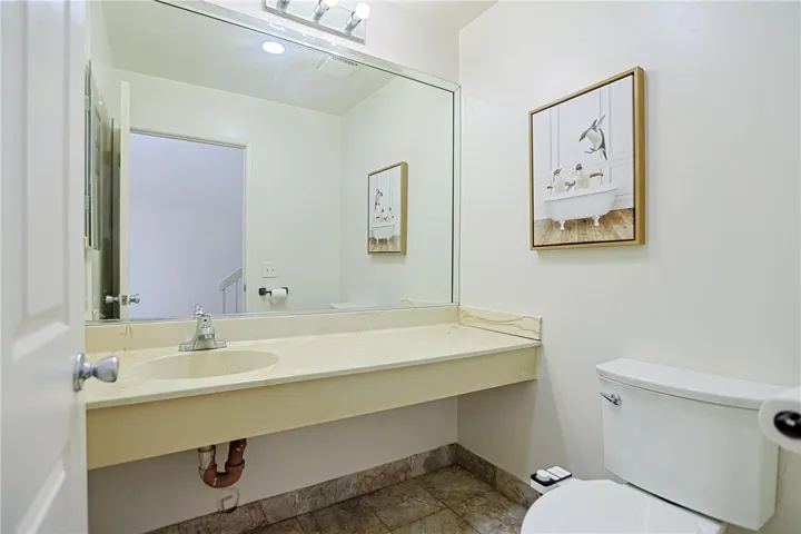 1/2 bathroom downstairs