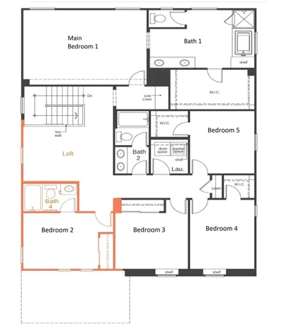 Floor plan upstairs