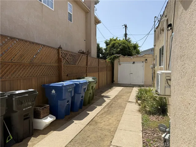 Side yard to storage