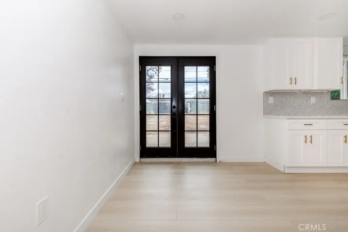 French Doors off Kitchen to backyard