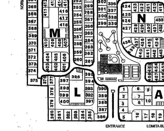#403 in South West part of San Rafael MHE. Bottom of "M" section on corner.
