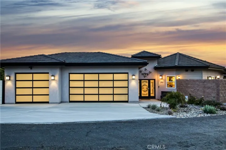 Front View 3 car garage and main entrance