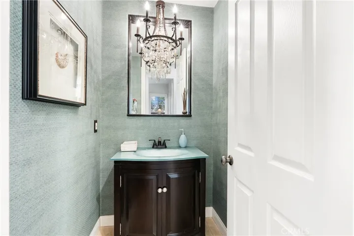 Main level powder room