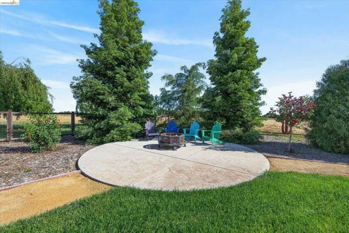 View of patio / terrace with an outdoor fire pit