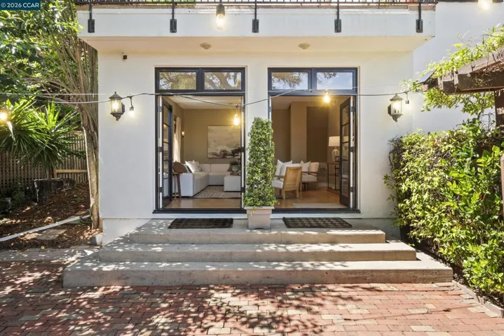 Double French Doors to Family Room