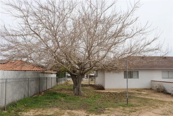 Backyard view of side of property