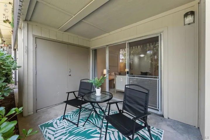 Large storage off the patio