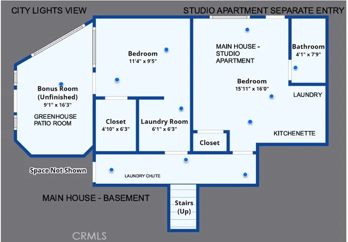 MAIN HOUSE BASEMENT AND STUDIO FLOORPLAN