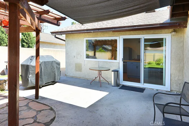 More angles of covered patio conveniently located off the kitchen area