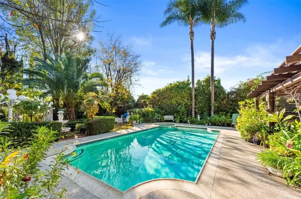 Pool is just off patio. So private