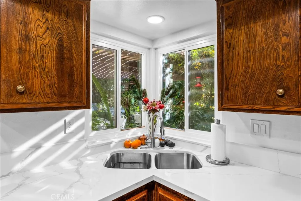 Love the window overlooking the back patio!