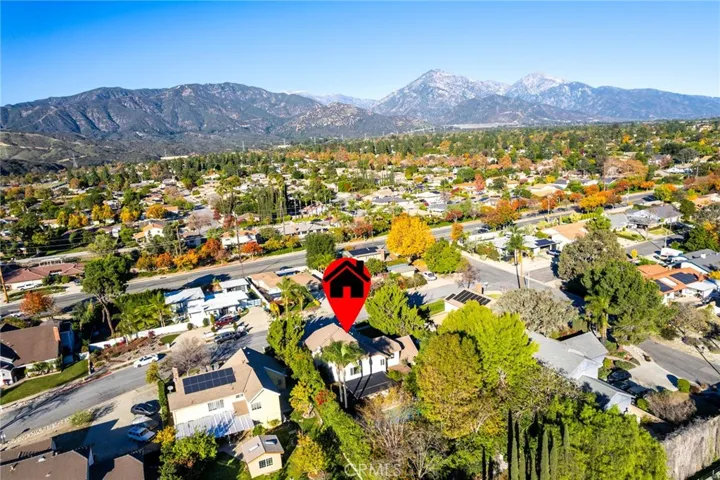 Front of home faces Mt. Baldy mountain views