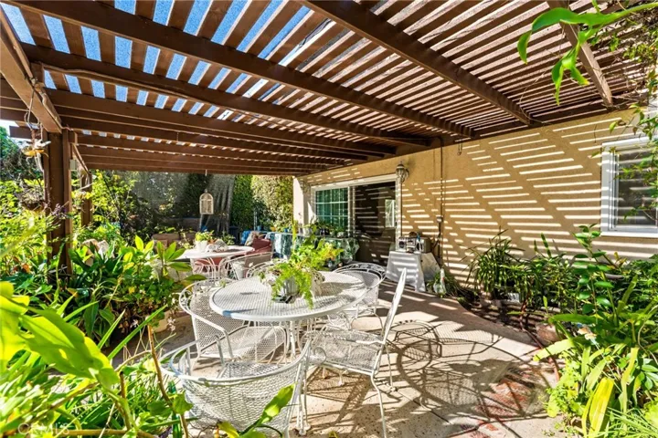 Back patio with pergola.  Plenty of space here