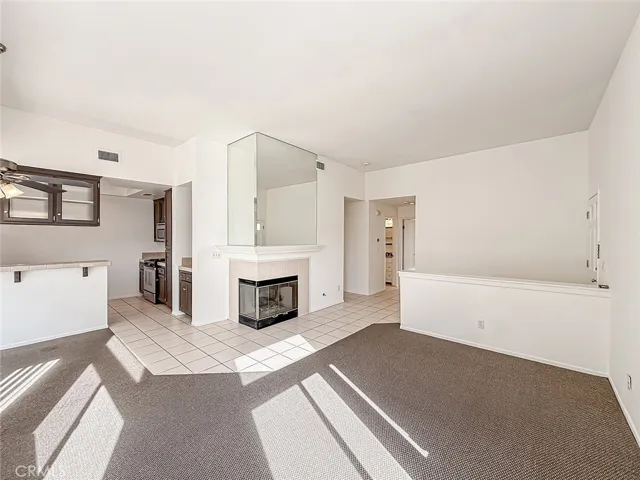 Living room into Kitchen
