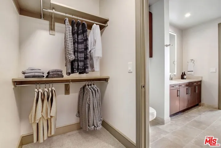 Generous closet space