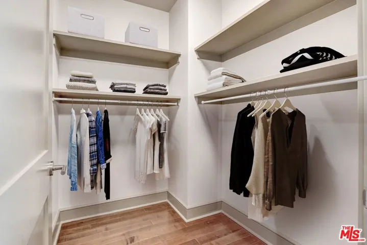 Generous closet space