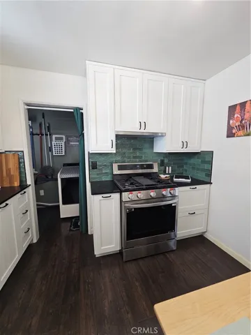 Stove looking at laundry