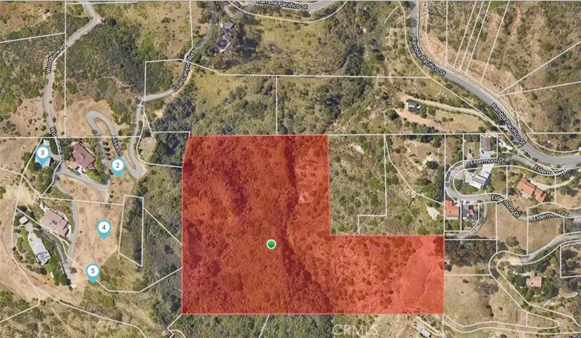 Image taken from title website depicting land location lot shape
