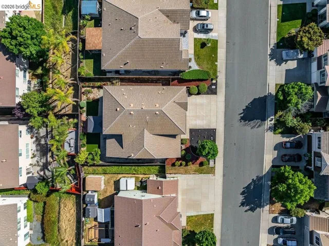 Aerial view of residential area