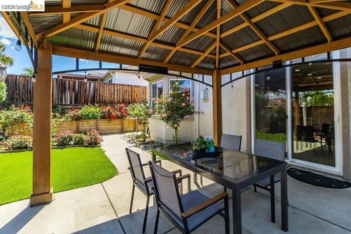 View of patio featuring outdoor dining space