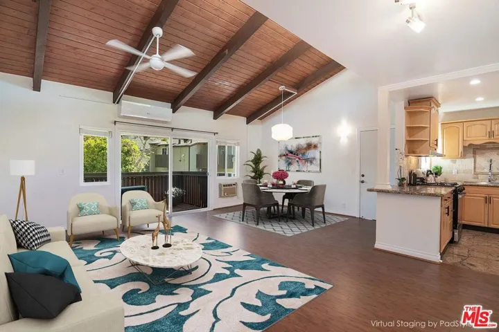 Great room virtually staged