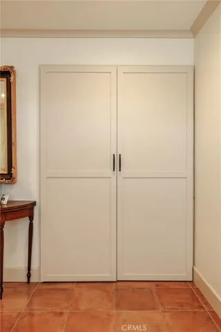 Washer/Dryer Cabinet behind custom doors