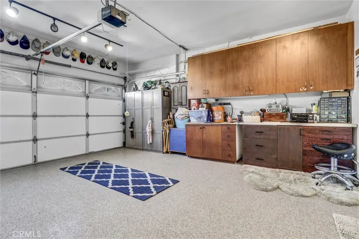 TWO Car Garage with built in and tons of storage space